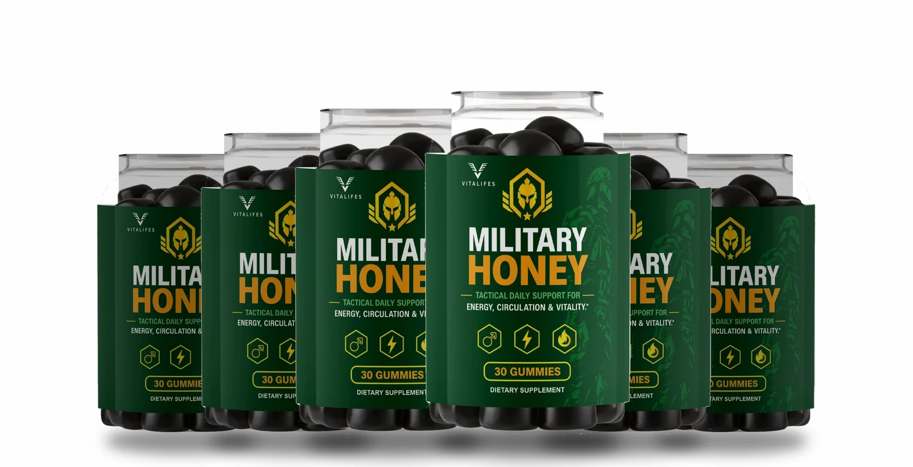6 bottles of Military Honey gummies